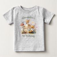Beautiful Bunny Deer Fox Floral First Birthday