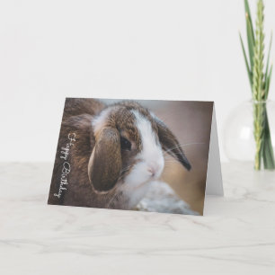 Beautiful Bunny Rabbit Personalised Birthday Card