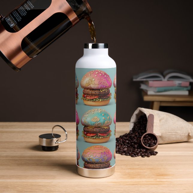 Beautiful burgers water bottle (Coffee)