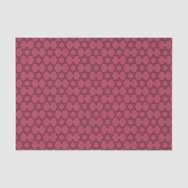 Beautiful Burgundy Hanukkah Tissue Paper (Front)