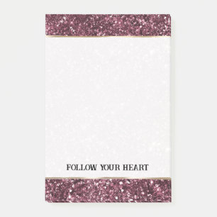 Beautiful Burgundy Red Sparkle Glitter Post-it Notes