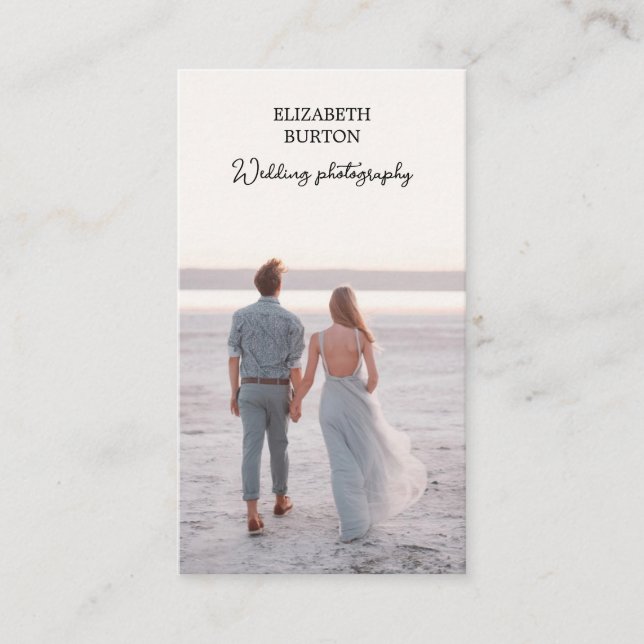 Beautiful business card for wedding photographer (Front)