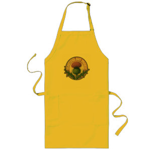 Beautiful But Prickly Vintage Thistle Long Apron