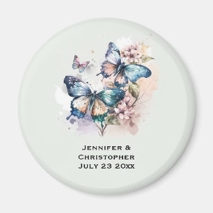 Beautiful Butterflies and Flowers Magnet
