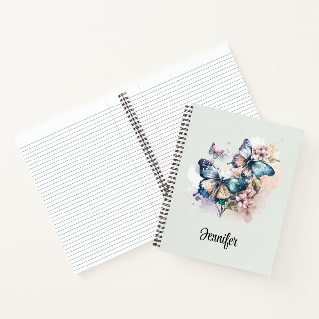Beautiful Butterflies and Flowers Notebook (Inside)