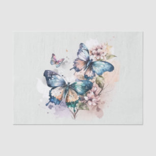 Beautiful Butterflies and Flowers Tissue Paper