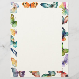 Beautiful Butterflies Custom Letterhead