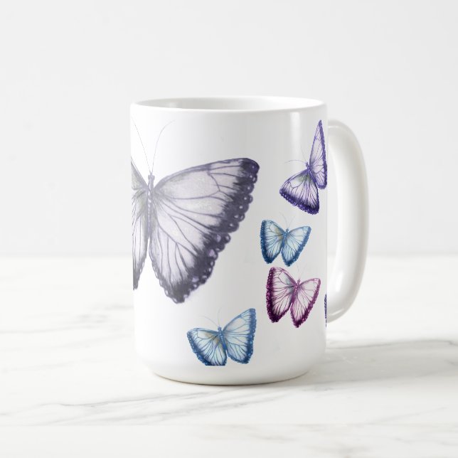 Beautiful Butterflies Cute Coffee Mug (Front Right)
