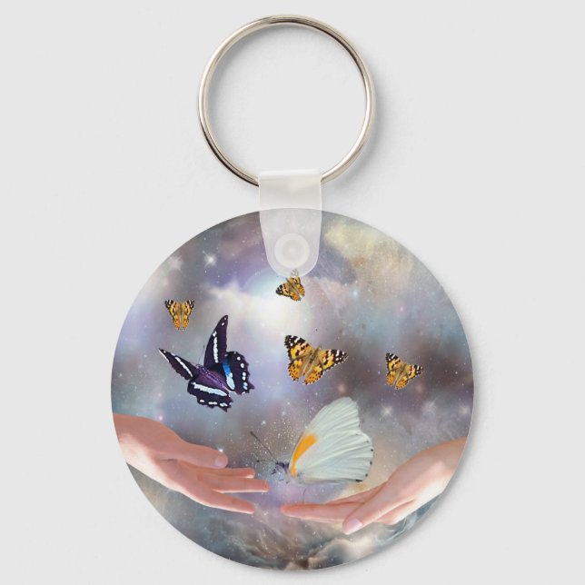 Beautiful Butterflies Key Ring (Front)