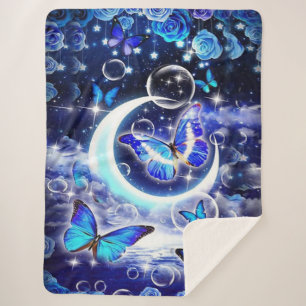 Beautiful butterflies sherpa blanket