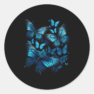 Beautiful Butterflies Summer Funny Graphic Butterf Classic Round Sticker