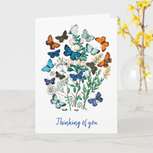 BEAUTIFUL BUTTERFLIES SYMPATHY CARD (Yellow Flower)