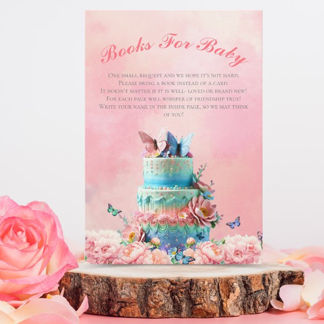 Beautiful Butterflies Twins Baby Books For Baby Enclosure Card (Twins' first stories, butterfly magic, tucked in with love, for cherished beginnings.)