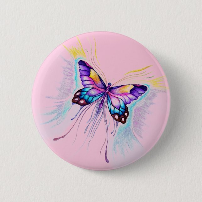 Beautiful Butterfly 6 Cm Round Badge (Front)