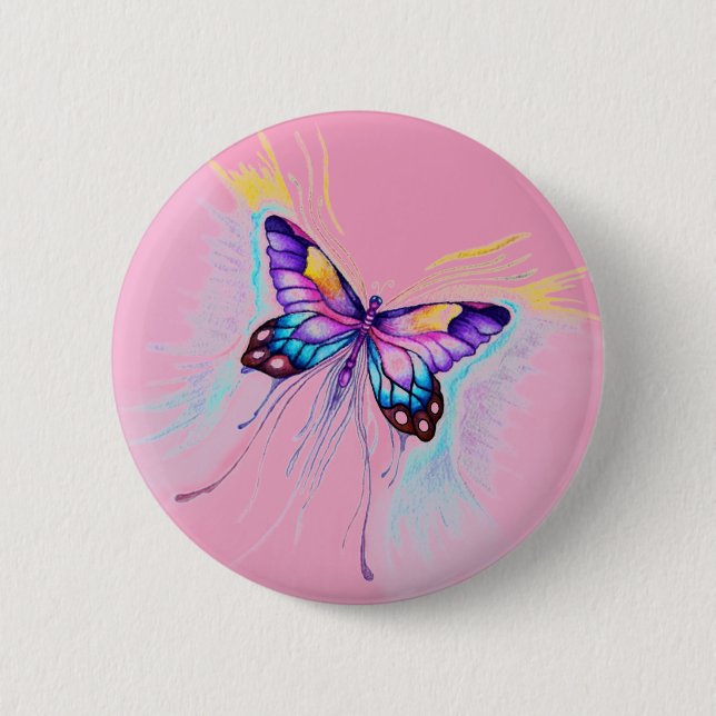 Beautiful Butterfly 6 Cm Round Badge (Front)