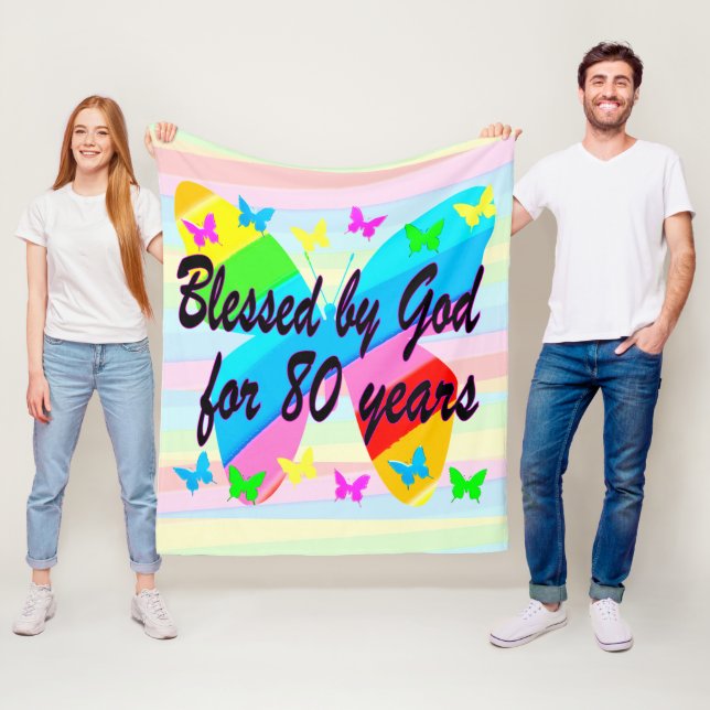 BEAUTIFUL BUTTERFLY 80TH BIRTHDAY BLESSING BLANKET (In Situ)