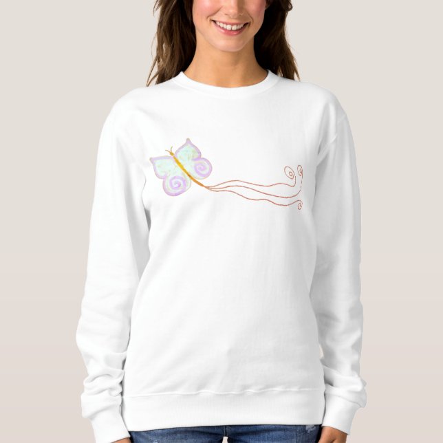 Beautiful Butterfly Abstract Wearable Art Sweatshirt (Front)