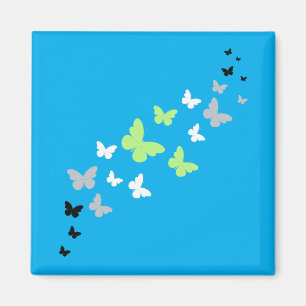 Beautiful Butterfly Agender Pride Magnet