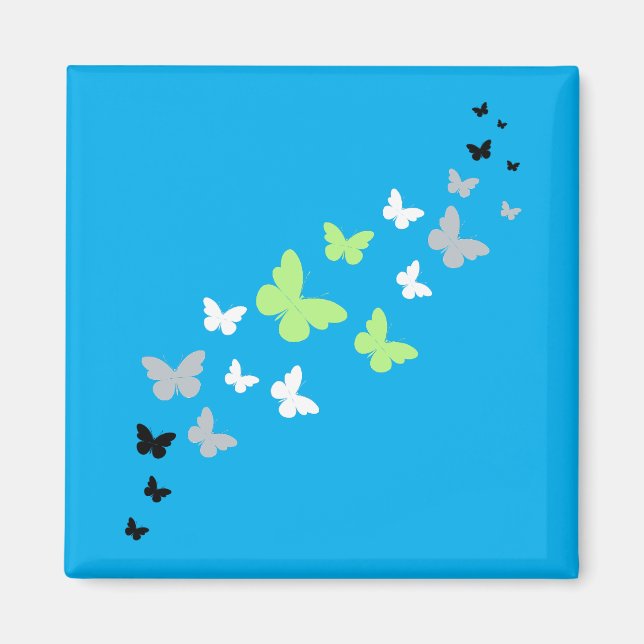 Beautiful Butterfly Agender Pride  Magnet (Front)