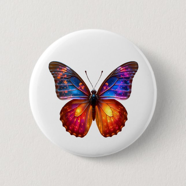 Beautiful Butterfly Art 6 Cm Round Badge (Front)