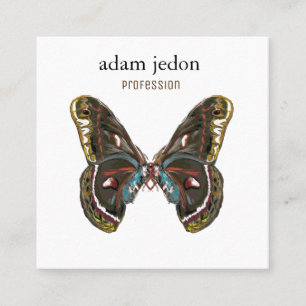 Beautiful Butterfly Art Drawing Square Business Card