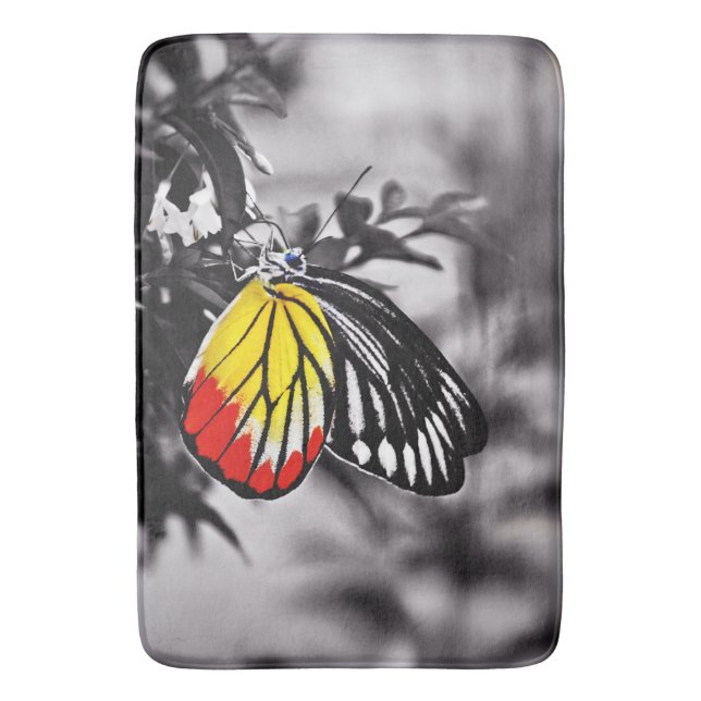 Beautiful Butterfly Bath Mat (Front Vertical)