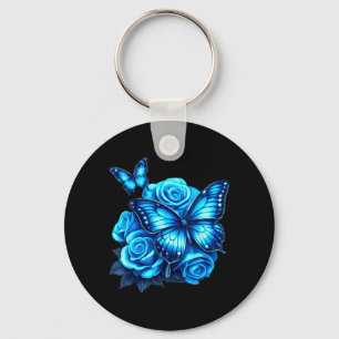 Beautiful Butterfly Blue Butterfly Lovers Women Key Ring