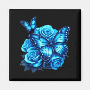 Beautiful Butterfly Blue Butterfly Lovers Women Magnet