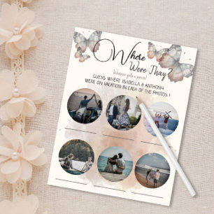 Beautiful Butterfly Bridal Shower Party Photo game
