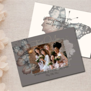 Beautiful Butterfly Bridal Shower Thank You Card