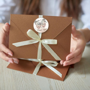 Beautiful Butterfly Bridal Shower Thank You Classic Round Sticker