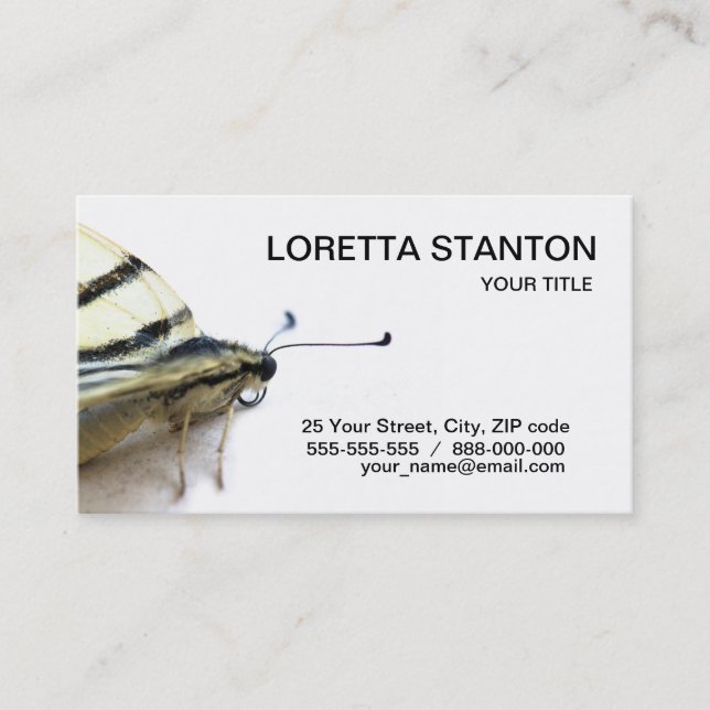 Beautiful butterfly business card (Front)