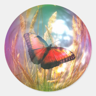 Beautiful Butterfly Classic Round Sticker