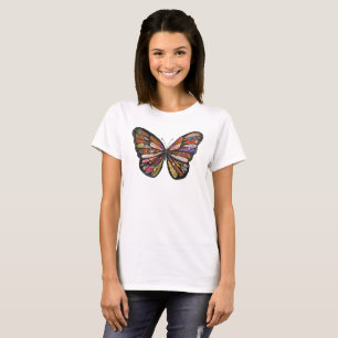 Beautiful Butterfly Collage Art Braphic T-Shirt