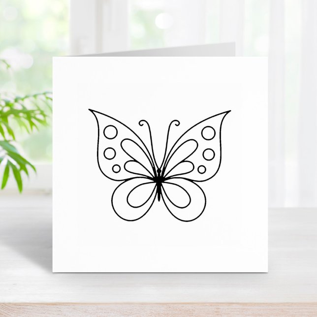 Beautiful Butterfly - Colour Me Rubber Stamp (Creator Uploaded)