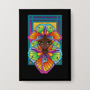 Beautiful Butterfly Girl Custom-Cut Vinyl Sticker