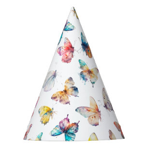 Beautiful Butterfly Girl's Birthday Party Hat