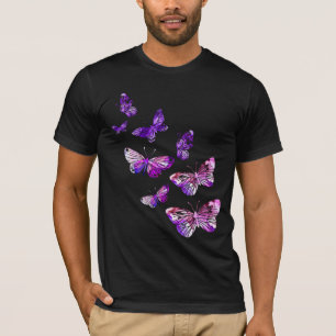 Beautiful Butterfly Girls Purple Butterlies T-Shirt