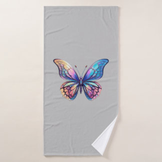 beautiful butterfly graphic design bath towel