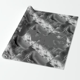 beautiful butterfly GRAY BLACK  Wrapping Paper