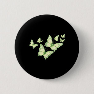 Beautiful Butterfly Green Butterfly Lovers Women 6 Cm Round Badge