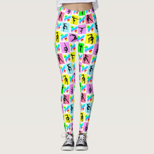 BEAUTIFUL BUTTERFLY GYMNASTICS GIRL LEGGINGS