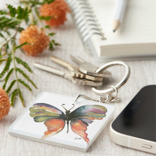 Beautiful Butterfly Hand-painted Acrylic Keychain