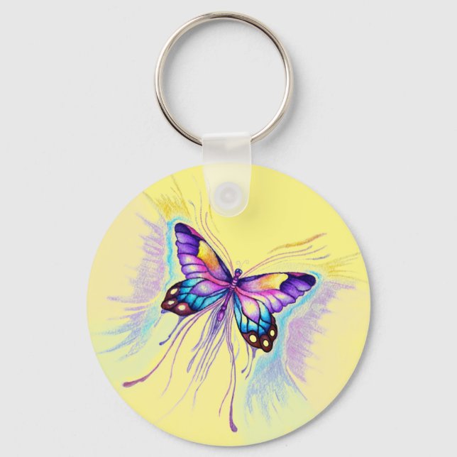 Beautiful Butterfly Key Ring (Front)