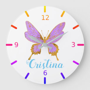 Beautiful Butterfly Large Clock