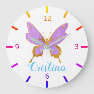 Beautiful Butterfly Large Clock