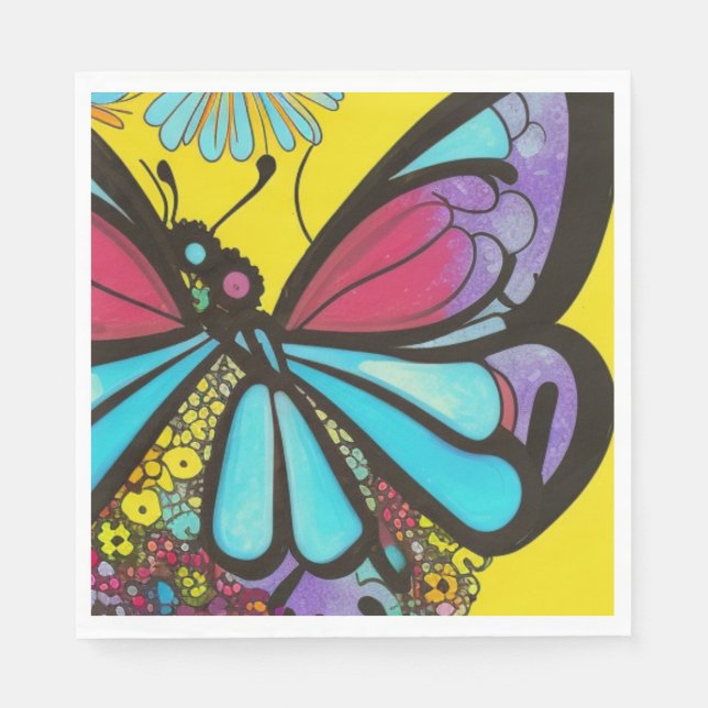 Beautiful Butterfly Napkin (Front)