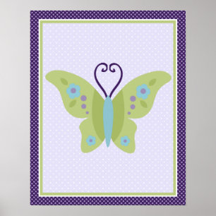 Beautiful Butterfly Nursery Art Poster