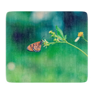 Beautiful Butterfly on a flower #2 Cutting Board