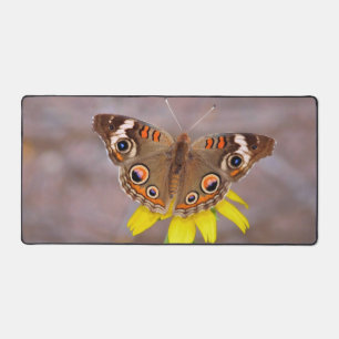 Beautiful Butterfly on Yellow Flower Desk Mat
